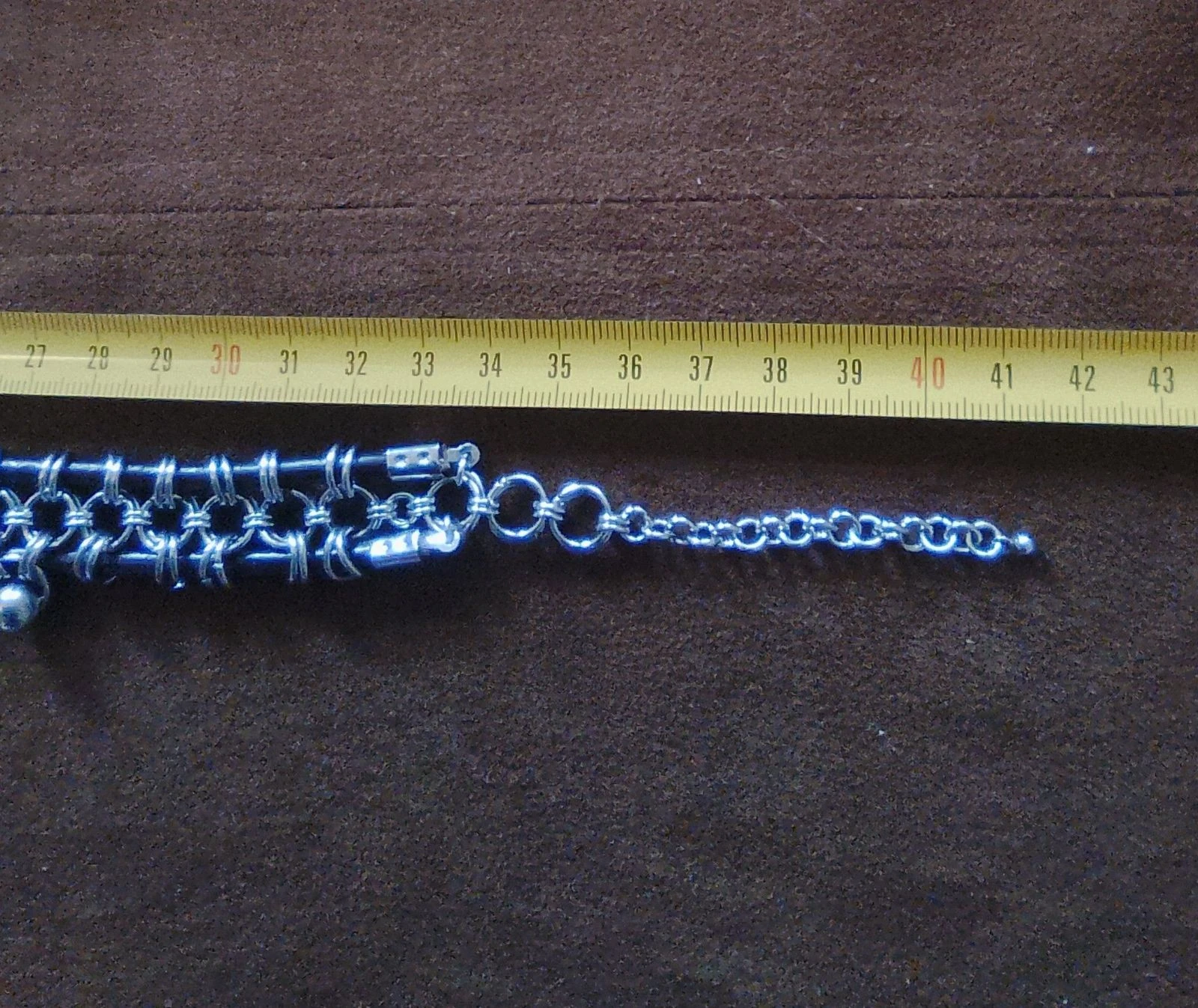 Choker neckline leather and Japanese chainmail unisex necklace – photo 7
